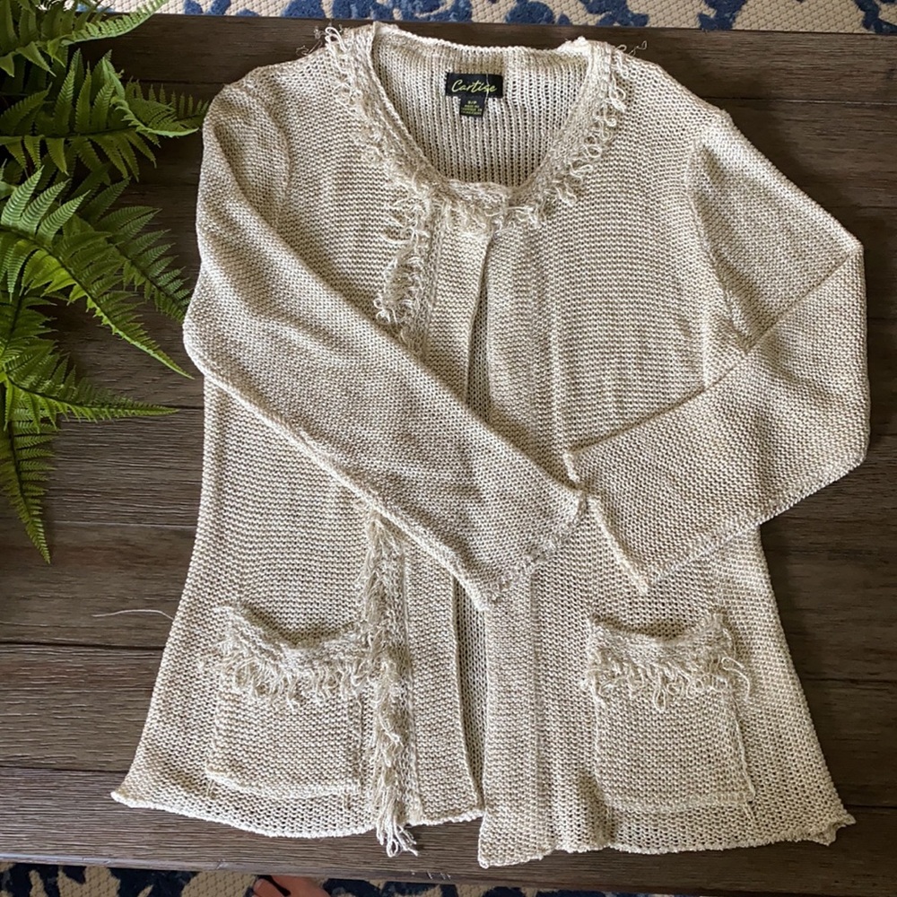 Cartise crochet cardigan with fringe